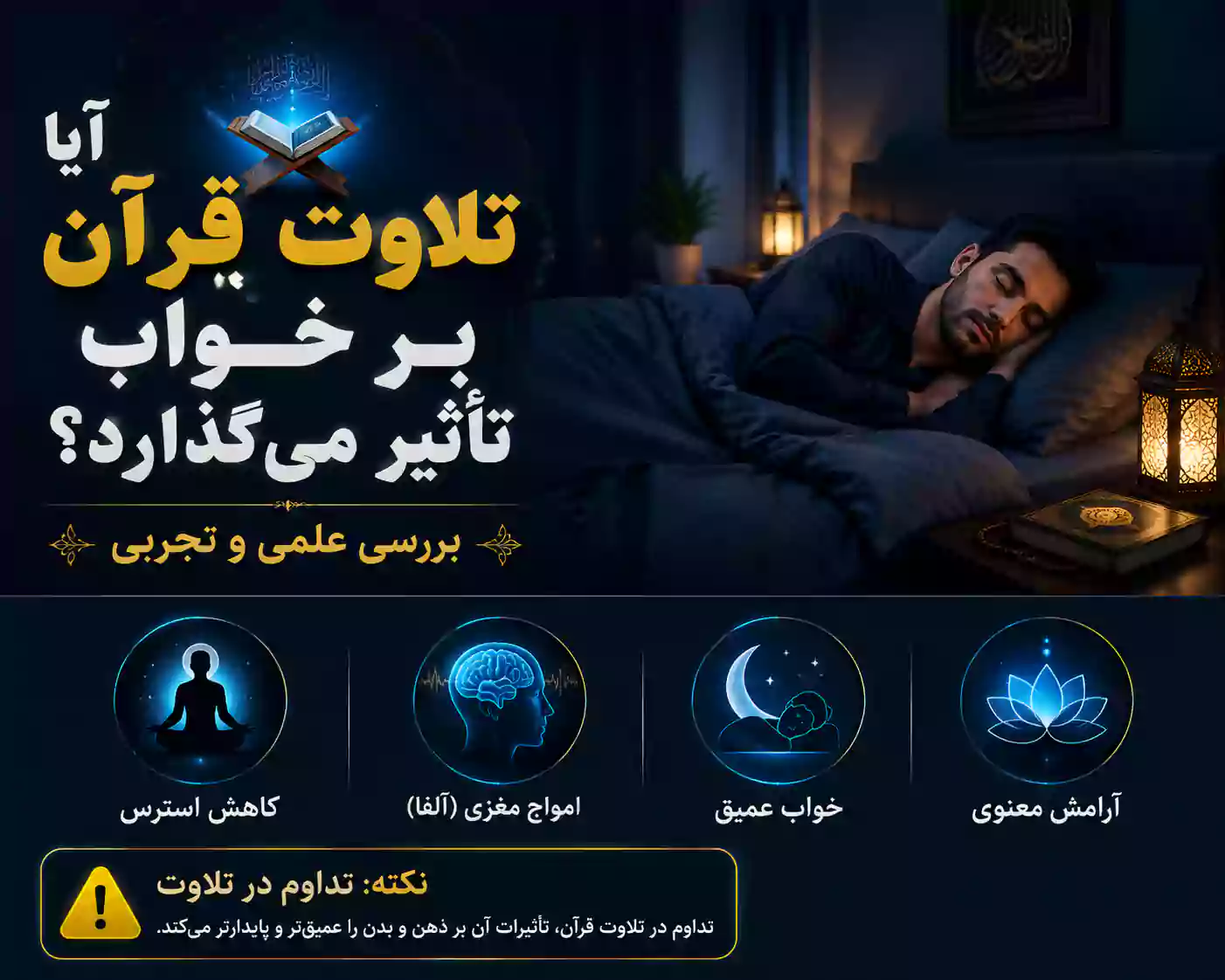 تأثیر تلاوت قرآن بر خواب بهتر
